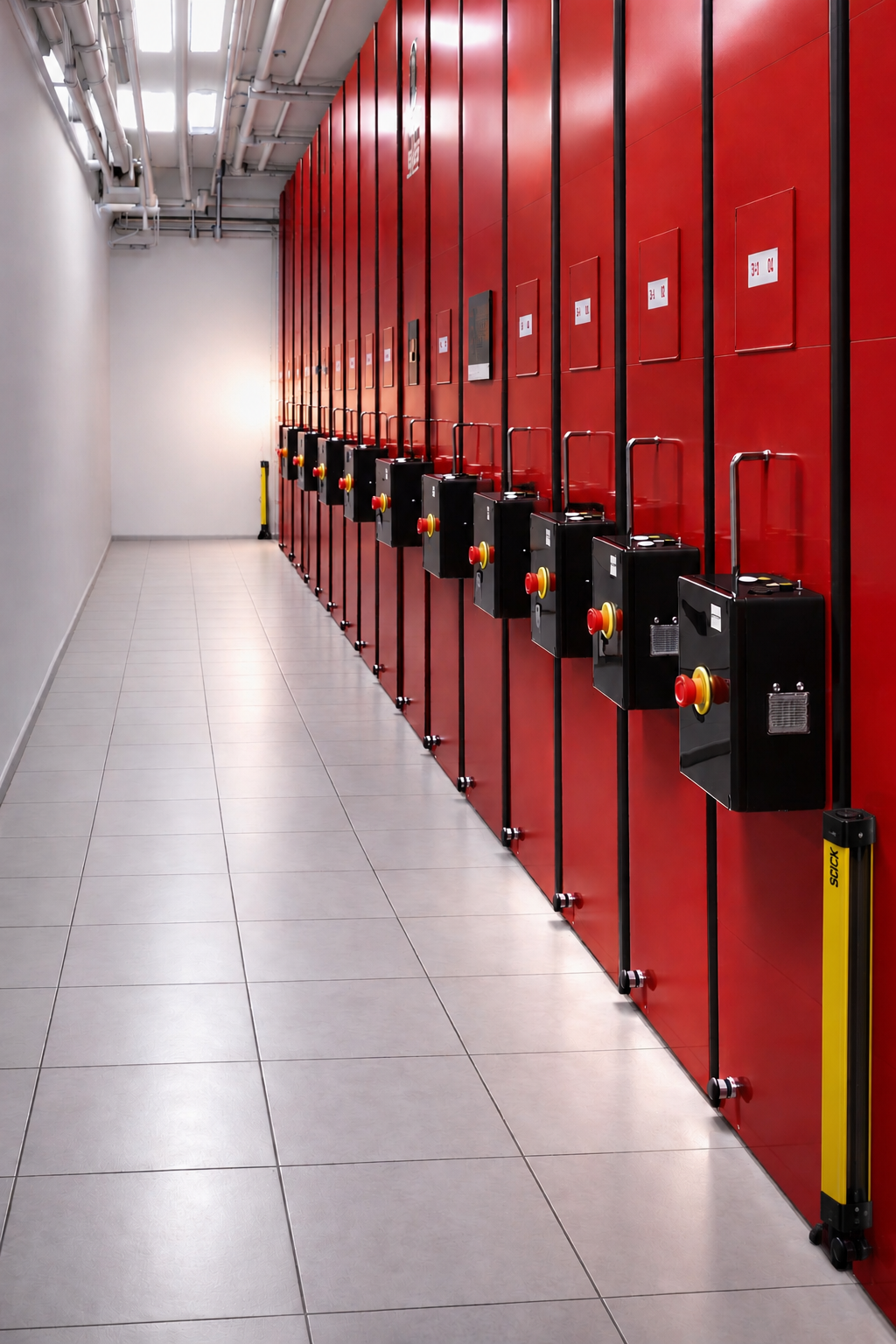 Archivio compattato elettrico automatico con barriera fotoelettrica